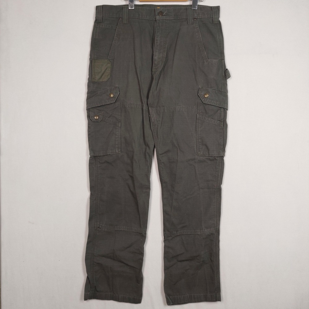 Carhartt B342-MOS Relaxed Fit Ripstop Cargo Work Pants Moss Green 36x34 Mens